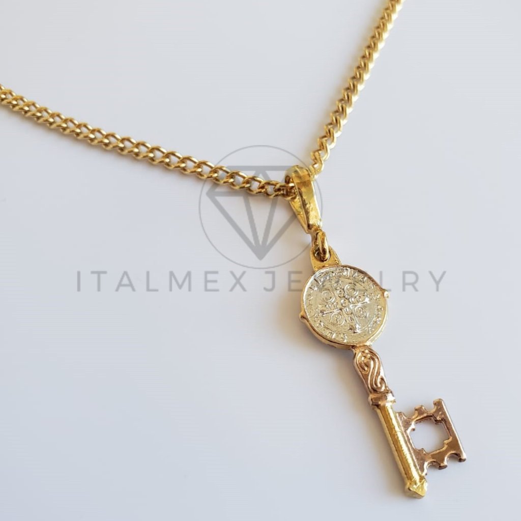 18k Gold Plated Saint Benedict Key & 22